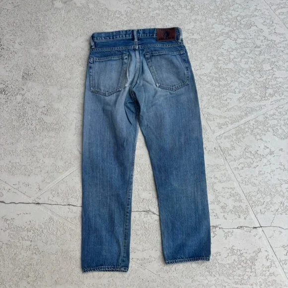 Hysteric Glamour Blue Straight Jeans with Distressed Details